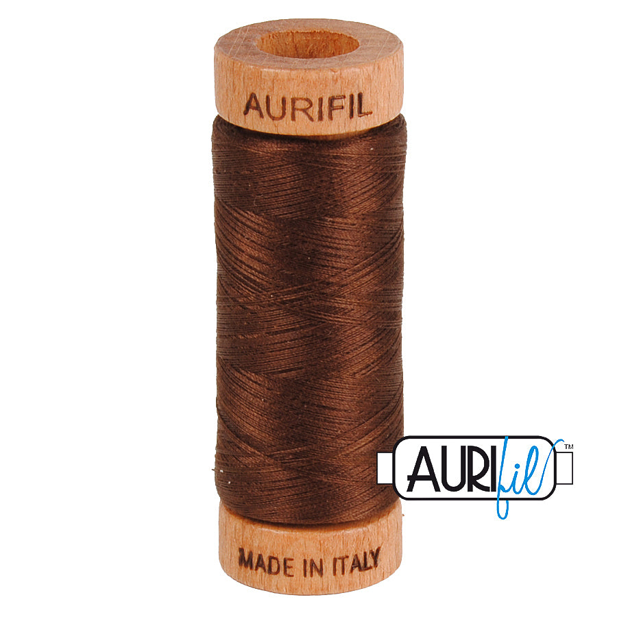 AURIFIL MAKO 80 Cotton Thread 2360 Chocolate