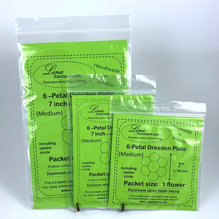 6-Petal Dresden Plate (7" diameter)