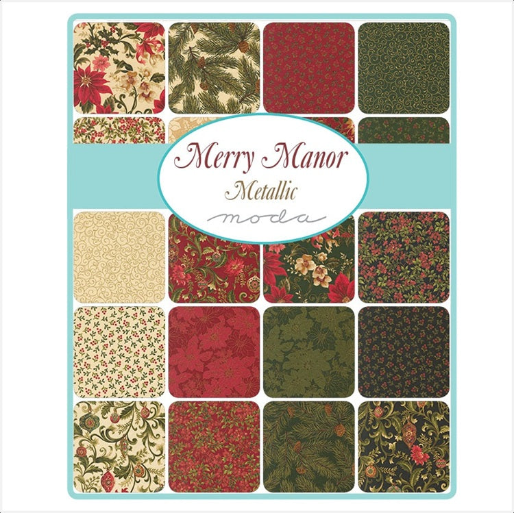 MODA Mini Charm 'Merry Manor Metallic' 2.5"