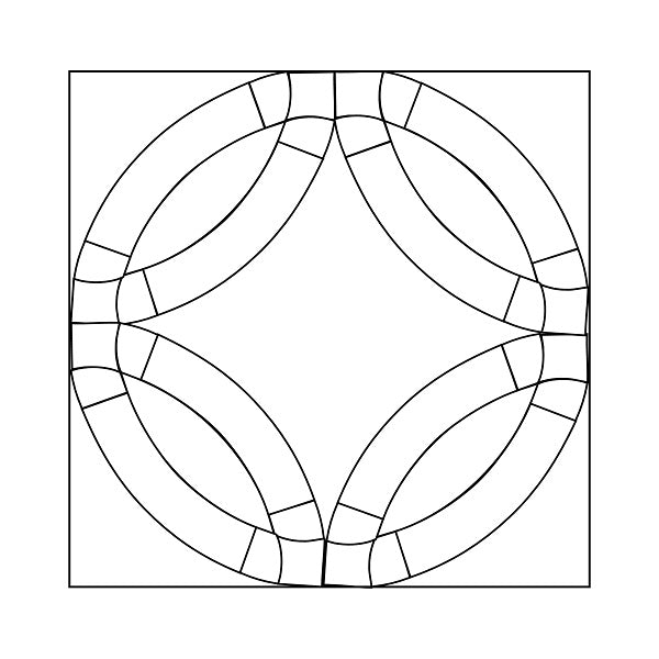 'Solid Arc' Double Wedding Ring