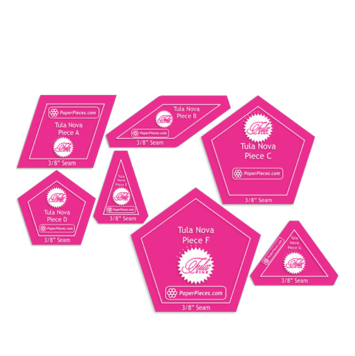 TULA PINK 'Tula Nova' EPP pattern + Complete Piece Pack