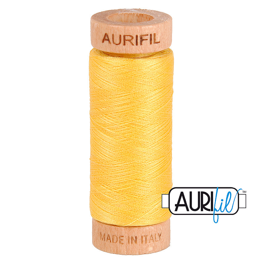 AURIFIL MAKO 80 Cotton Thread  1135 Pale Yellow