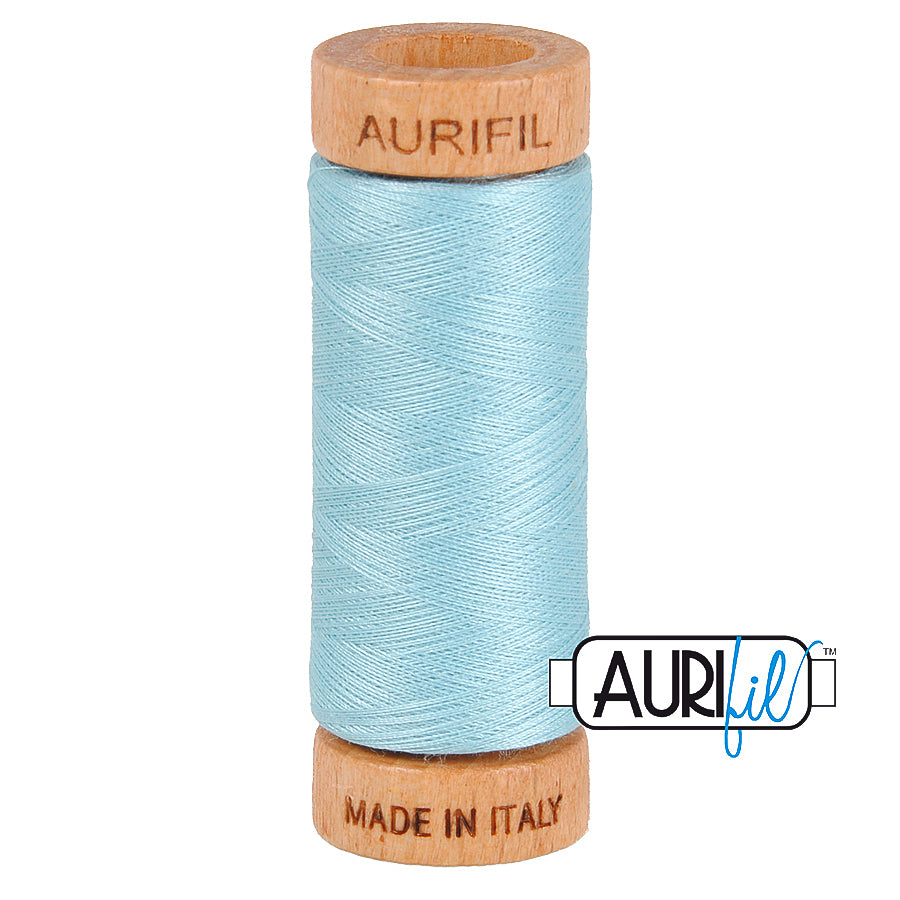 AURIFIL MAKO 80 Cotton Thread  2805 Light Grey Turquoise