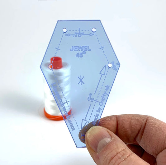Acrylic Template '45 deg Jewel (long)'