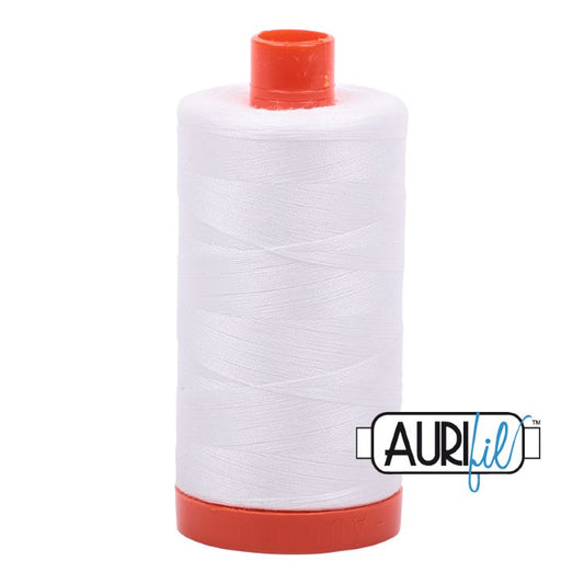 AURIFIL MAKO 50 Cotton Thread 2021 (L) Natural White