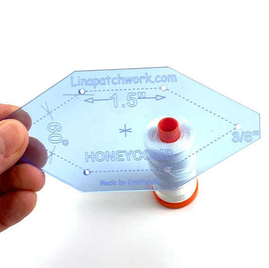 Acrylic Fussy-Cutting Template '60 deg Honeycomb'