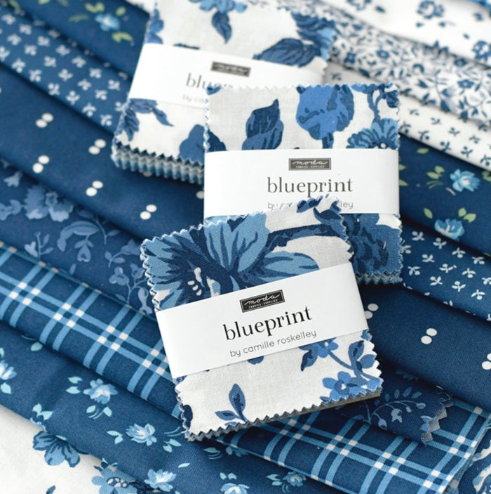 MODA Mini Charm 'Blueprint' 2.5"