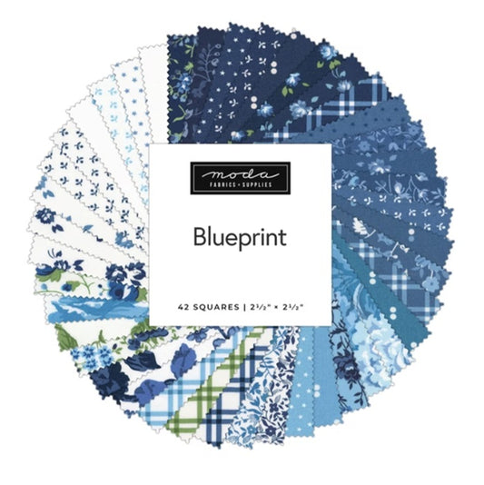 MODA Mini Charm 'Blueprint' 2.5"