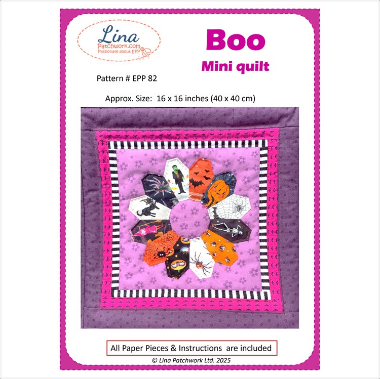 EPP Pattern 'Boo' Mini Quilt