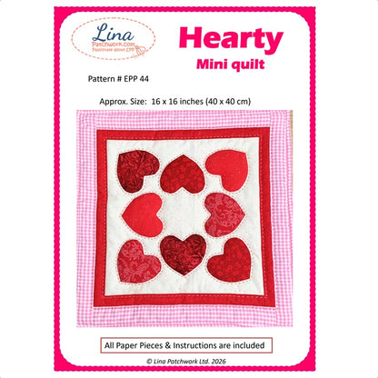 EPP Pattern 'Hearty' Mini Quilt