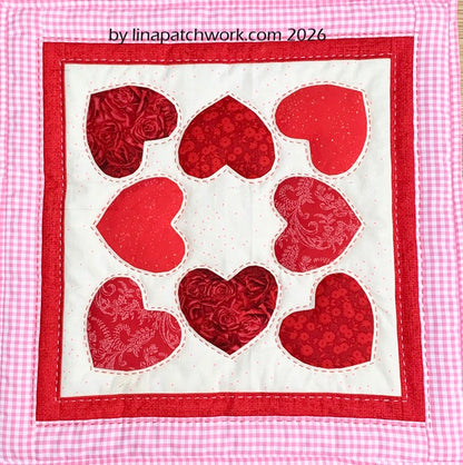 EPP Pattern 'Hearty' Mini Quilt