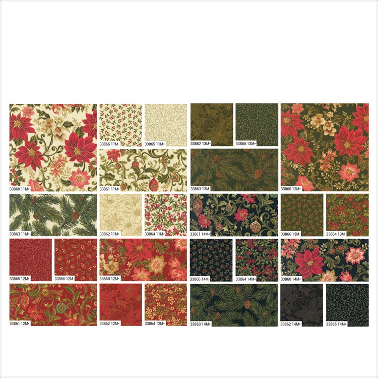 MODA Mini Charm 'Merry Manor Metallic' 2.5"