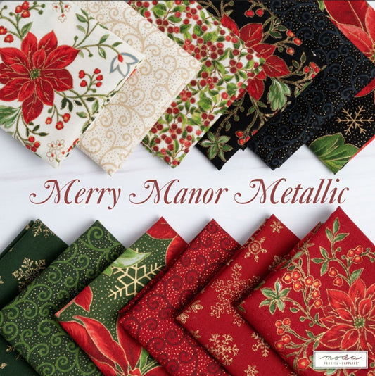 MODA Mini Charm 'Merry Manor Metallic' 2.5"