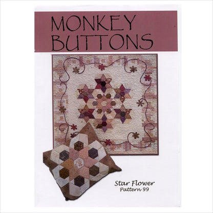 Monkey Buttons Pattern #99 'Star Flower' Wall Hanging