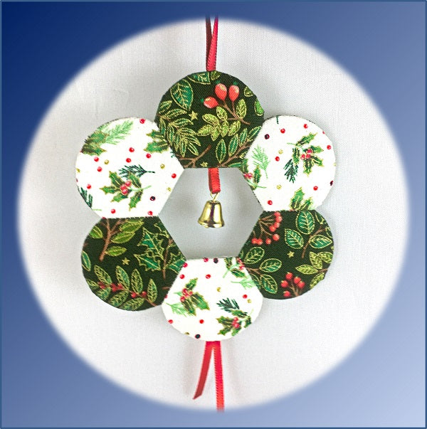 new green curved wreath