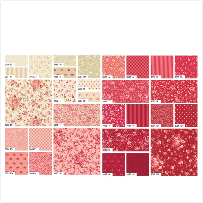 MODA Mini Charm 'Petals & Polkadots' 2.5"