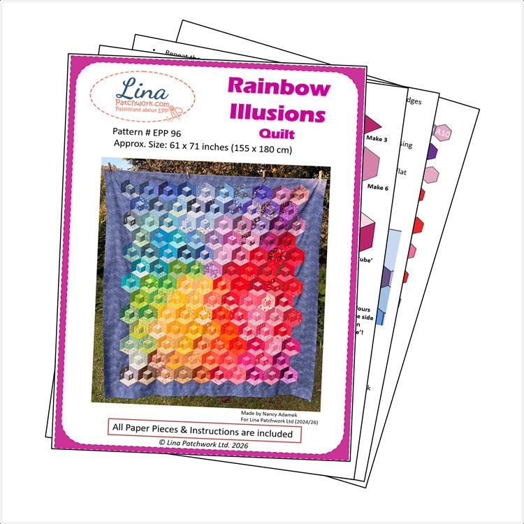 EPP Pattern 'Rainbow Illusions' Quilt
