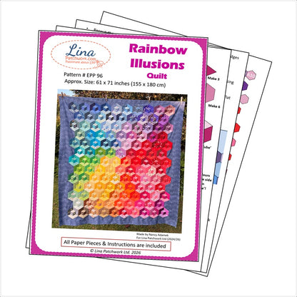 EPP Pattern 'Rainbow Illusions' Quilt