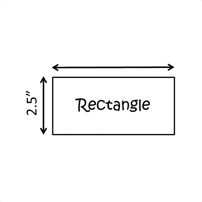 Rectangles 2.5 inch wide