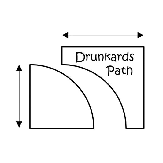 Drunk Path Ruler Paper Drunkards Path – linapatchwork