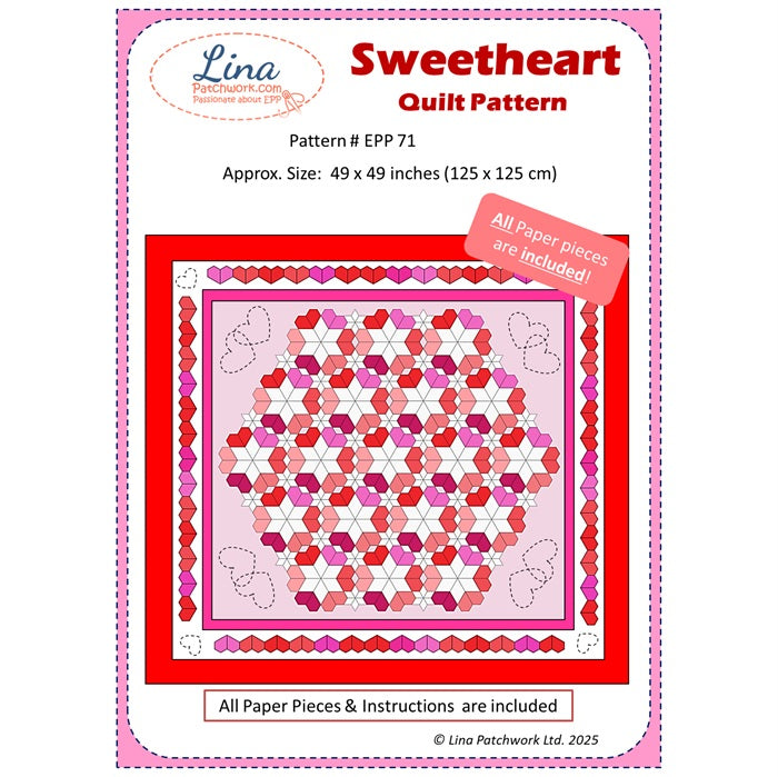 EPP Pattern 'Sweetheart' Quilt