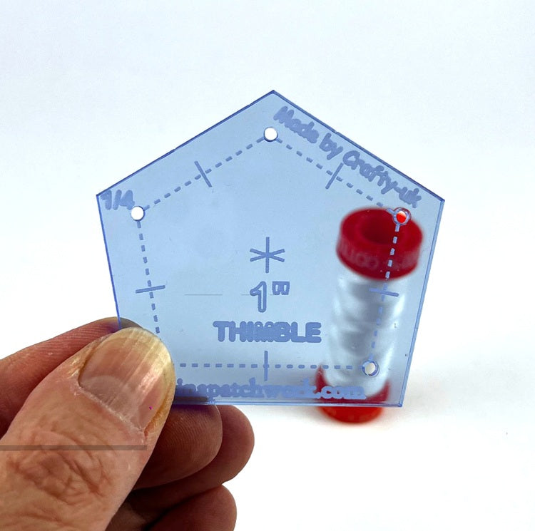 Acrylic Template 'Thimble Pentagon 1" '